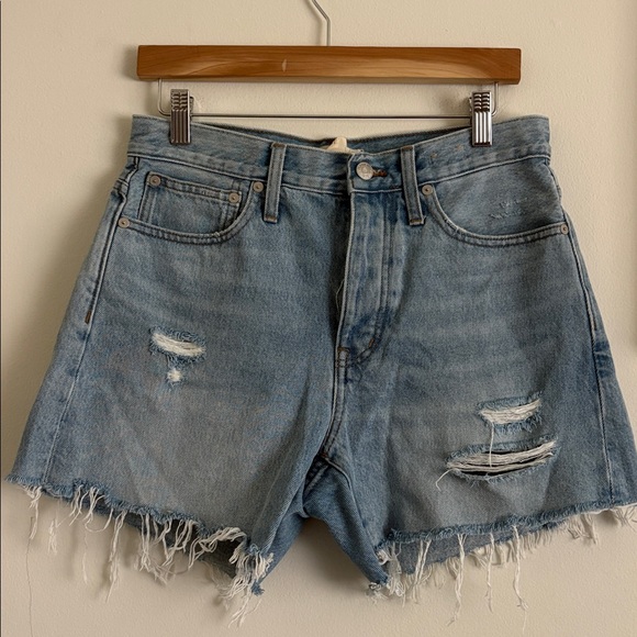 Madewell Pants - Madewell 100 % Cotton Shorts Relaxed Mid- Length Denim Shorts Size 26